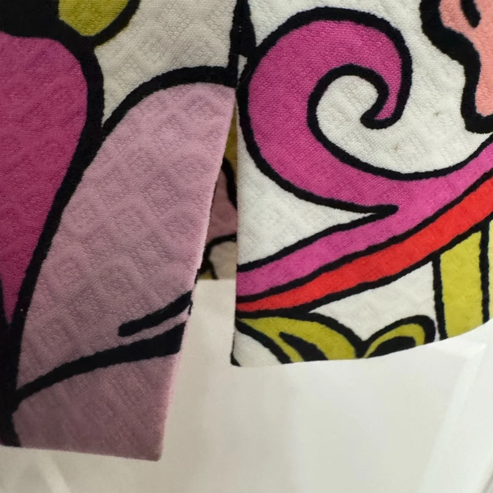 Essentials G Floral Hibiscus Pink Ankle Length Pants Size 8 - Picture 3 of 6